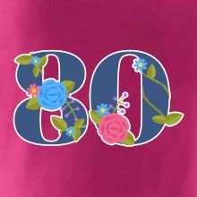 Květinové číslo kreslené - 80