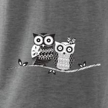 Dvě sovy abstraktní