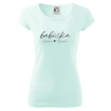 Babička Tričko se jmény dětí psací písmo