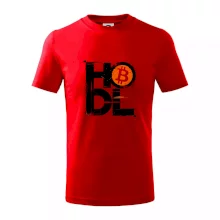 Hodl velký nápis a logo BTC
