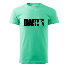 Darts - nápis se šipkařem