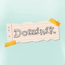 Papírek se jmenovkou - vlastní jméno