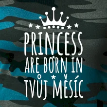 Princesses are born in (vlastní nápis měsíc narození)