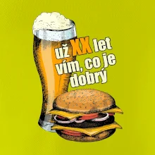 Pivo a burger vím co je dobrý