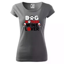 Dog mother wine lover