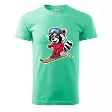 Mýval na lyžích - kreslený