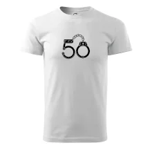 Narozeninové tričko pro policajta - pouta 50