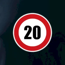 Dopravní značka - omezení rychlosti 20