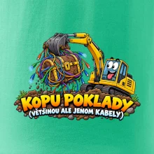 Bagrista kope poklady a kabely