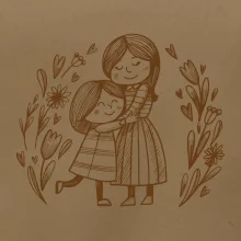 Matka a dcera v objetí