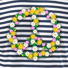 Peace symbol kopretiny