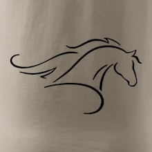 Kůň - bežící silueta hlavy