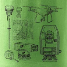 Geodet teodolit dron