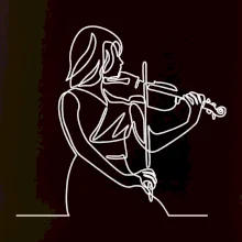 Houslistka jedním tahem