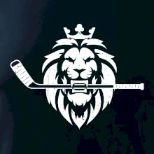 Lev s hokejkou v tlamě