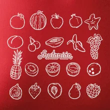 Frutarián ovoce ve čtverci