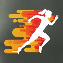 Běhání - oranžová žena