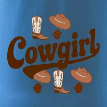 Cowgirl nápis a oblečení