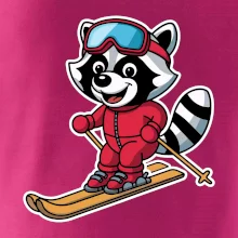 Mýval na lyžích - kreslený