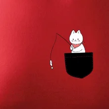 Kočka s rybou v kapse