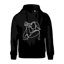 Fotografka stojící jedním tahem