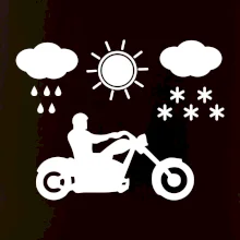 Motorkář za každého počasí - chopper