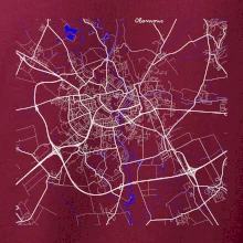 Olomouc - Mapa s vodními toky