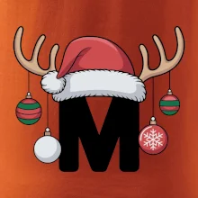 Vanoční rodinná trička - písmeno a čepice