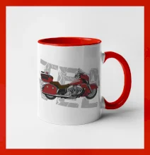 Cestovní motorka Amerika červená