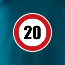 Dopravní značka - omezení rychlosti 20