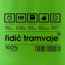 Čárový kód Řidič tramvaje