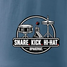 Snare kick hi-hat opakovat - bubenické trio