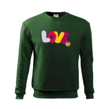 Love nápis s květinou