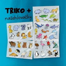 Tričko + 42 nažehlovacích zvířátek