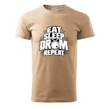 Eat sleep drum repeat - minimalistický bubenický slogan