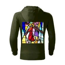 Vitráž - Ježíš a kříž