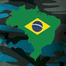 Brazílie vlajka v mapě