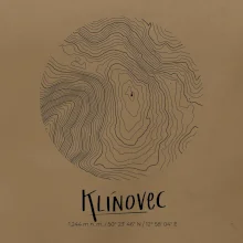 Klínovec - vrstevnice v kruhu