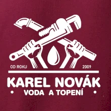 Instalatér - Překřížené klíče vlastní nápis