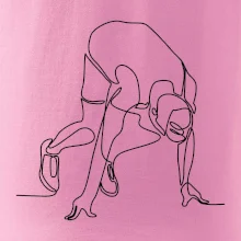 Běžec na startu jedním tahem