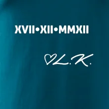 Datum výročí a iniciály