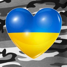 Ukrajina srdce vlajka