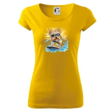 Yorkšírský teriér na vodním skútru