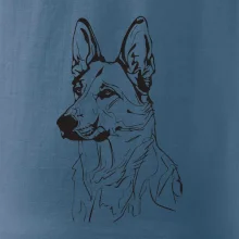 Německý ovčák černá kresba