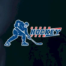 Czech hockey team - hokejista + nápis - Mistrovství světa v ledním hokeji 2025