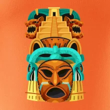 Mayové maska s pyramidou