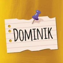 Papírek se jmenovkou - prso - vlastní jméno