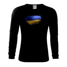 Ukrajina vlajka kreslená štětkou Ukrajina vlajka kreslená štětkou