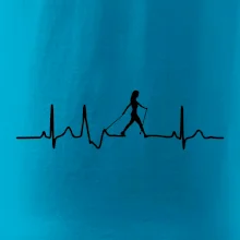 EKG nordic walking žena