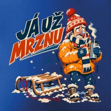 Rodinná vánoční trička - Já už mrznu táta sáňkování